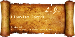 Lipovits József névjegykártya