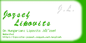 jozsef lipovits business card